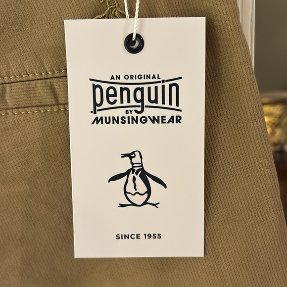 NWT Original Penguin Men’s Tan Slim Fit Stretch Khaki Shorts 32”/9” - Picture 4 of 7